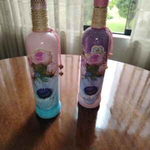 Dekor - Flasche Rose