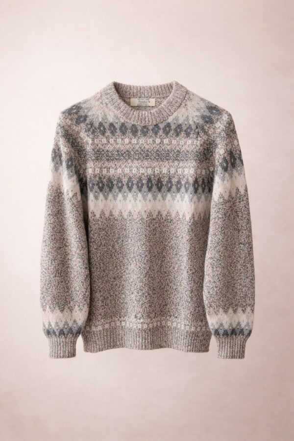 Pullover 100% Baby Alpaka - Piedra Ceniza