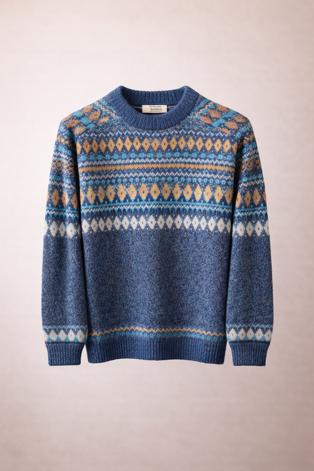 Pullover 100% Baby Alpaka - Tinku Azul
